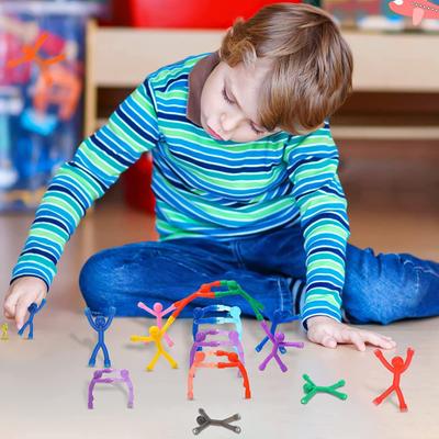 Magnetic Man Toy Colorful Humanoid Fridge Magnet Flexible Mini People Fidget Toy Home Office Travel Kids Adults Stress Relief Toy Christmas Gift