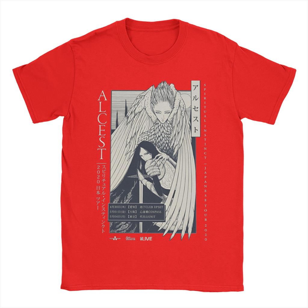 Men T-Shirt French ALCEST Band Novelty Cotton Tees Short Sleeve Music T Shirt O Neck Clothes Gift Idea