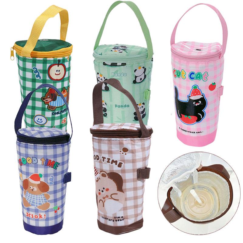 Tragbare Niedliche Milchtee-Tragetasche Wärmeerhaltetasche Umweltfreundliche Handtasche Tragen Isolierte Tassenhülle Becher Tasse Zubehör