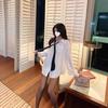 Women's College-Style Shirt - 2025 Spring/Autumn Fashionable White Top