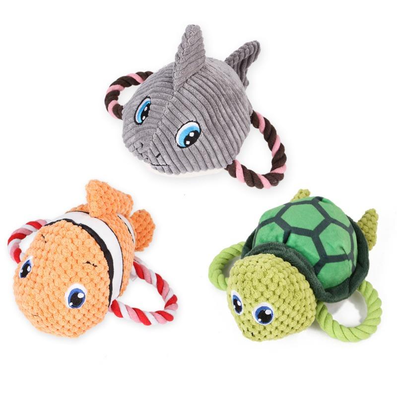 Pet Toys Grind Teeth and Bite-resistant Plush Toys Are Shipped, Cats and Dogs Can Play with Sounding Cotton Rope Series