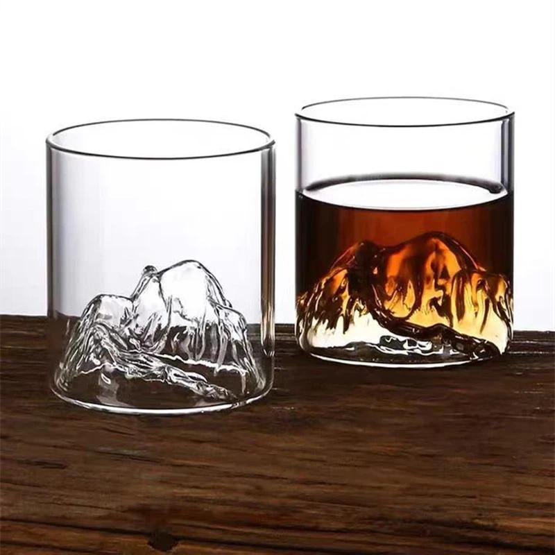 Water Cup Japanese Mountain Whiskey Glass 200/300ML Transparent Multipurpose Glass Bar Party Drinkware High Appearance Water Cup