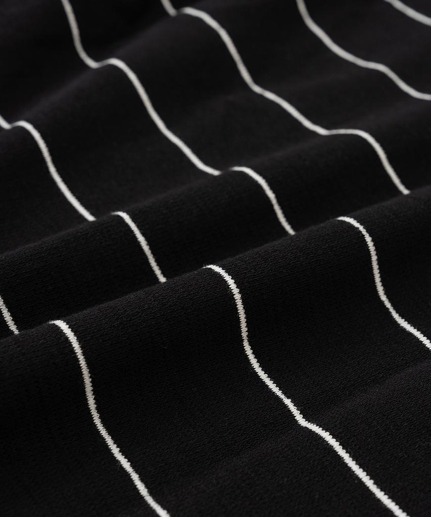 Vastic Striped Zip-Up Hoodie_Black/White