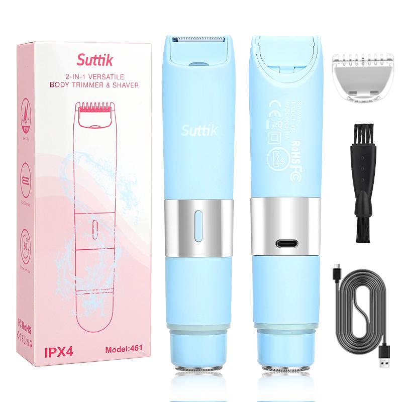 

Новая электробритва, женская бритва для интимных частей тела под мышками, бритва с двойной головкой для удаления волос на теле, устройство для удаления волос 2 в 1 небесно-голубой