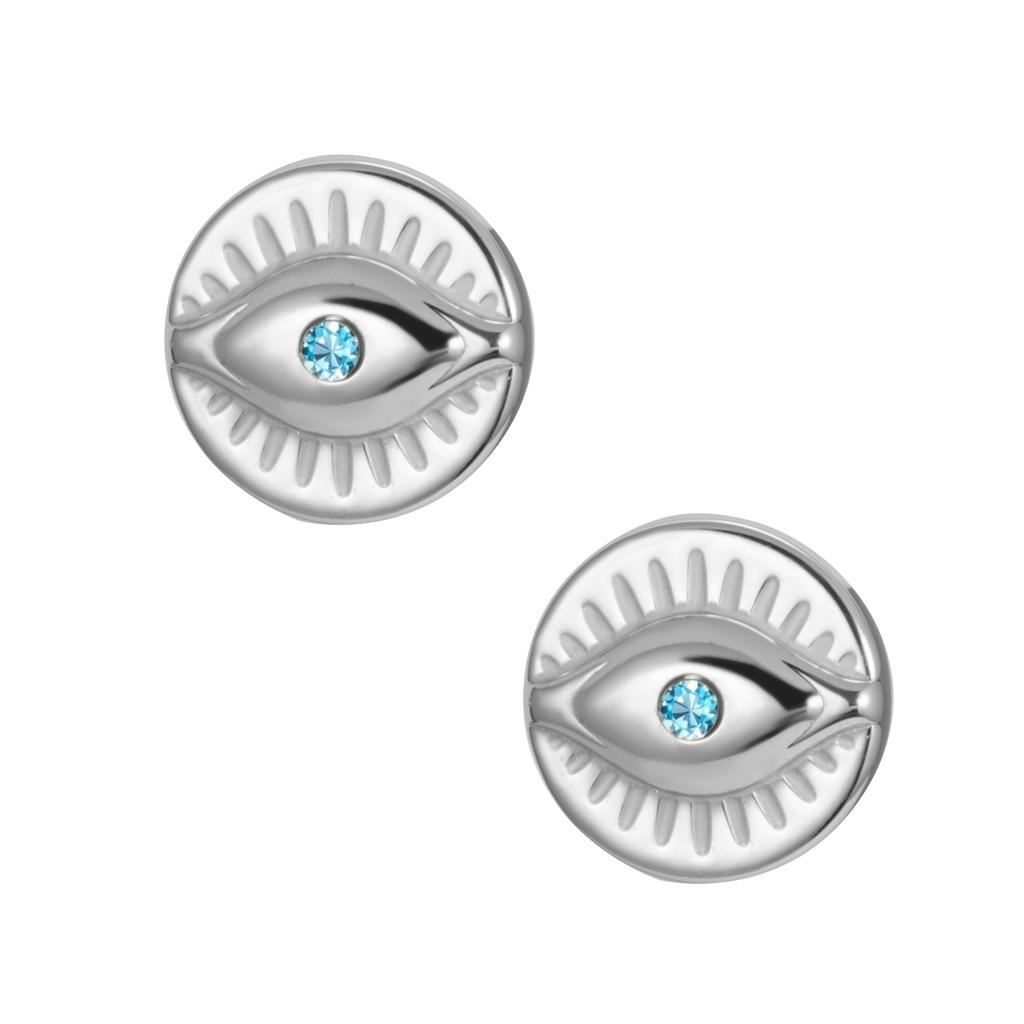 LIKGREAT Trendy Evil Eye Earrings Turkish Nazar Boncuk Protection Stud Earring Stainless Steel Jewelry Amulet Gift for GirlWomen