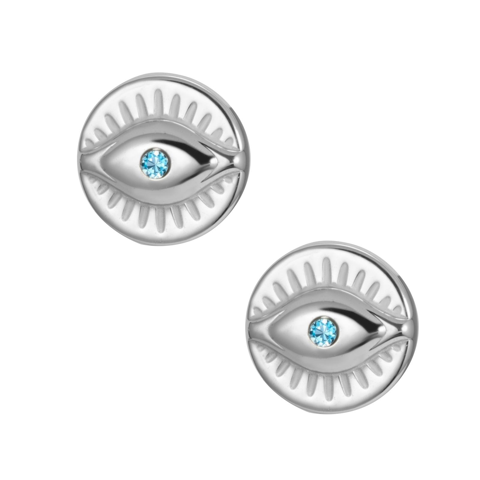 

LIKGREAT Trendy Evil Eye Earrings Turkish Nazar Boncuk Protection Stud Earring Stainless Steel Jewelry Amulet Gift for GirlWomen