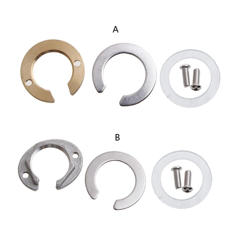 32mm/1.26'' C-Type Faucet Anti-loosing Nut Copper/Stainless Steel Tap Fixing Fitting Kit Faucet Accessories Sturdy