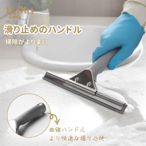 Dr. Dirt Squeegee, Window Cleaner, Wiper, 35cm, Natural Rubber, Soft, Leaves No Streak, For Cleaning Glass and Walls