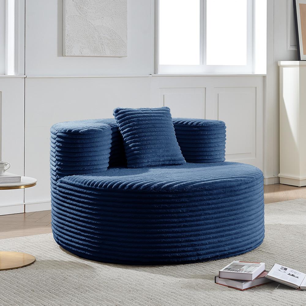 Ultra-soft Single Sofa with Backrest, High-resilience Foam.