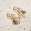1 Pair Fashion Square Zirconia Dangle Earrings for Women Jewelry Wedding Party Accessories