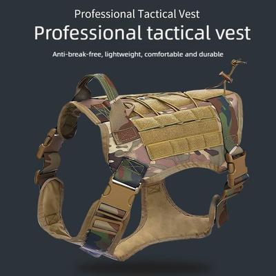 Tactical Outdoor Nylon Dog Vest with Leash