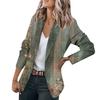 Damen Jacke Langarm Cardigan Kragen Einknopf Business & Freizeit Top