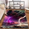 Colorful Lightning Storm Pattern Carpet for Living Room Decoration Suitable for use as an anti-slip for living room bedroom sofas