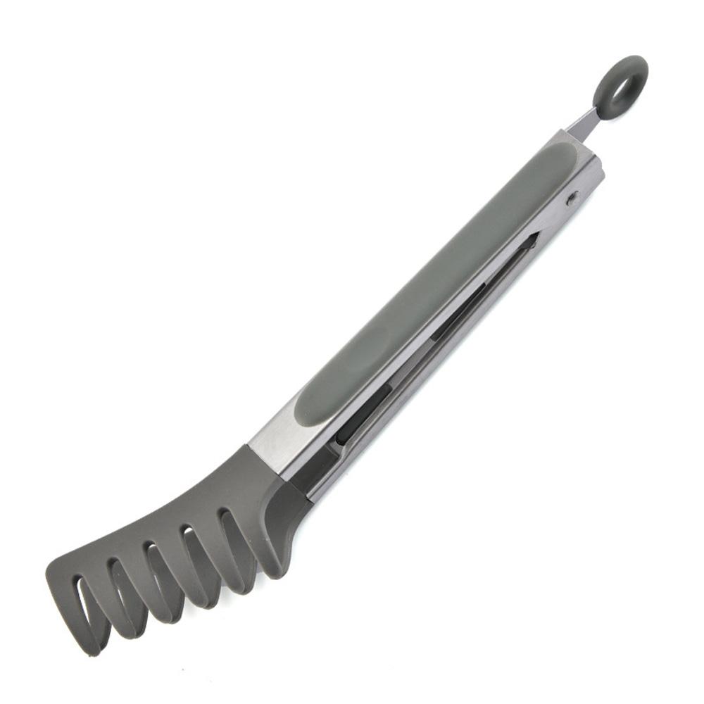 Silicone Stainless Steel Clamp Pasta Snack Barbecue Noodle Tong Kitchen Tool Spaghetti Clip Cooking Utensils