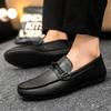 Fashion Slip-on Plain Flat Non Leather Shoes for Men Pu Fashion 2025 In Promotion Comfortable Trend Cowhide Low Price Man Casual Shoe