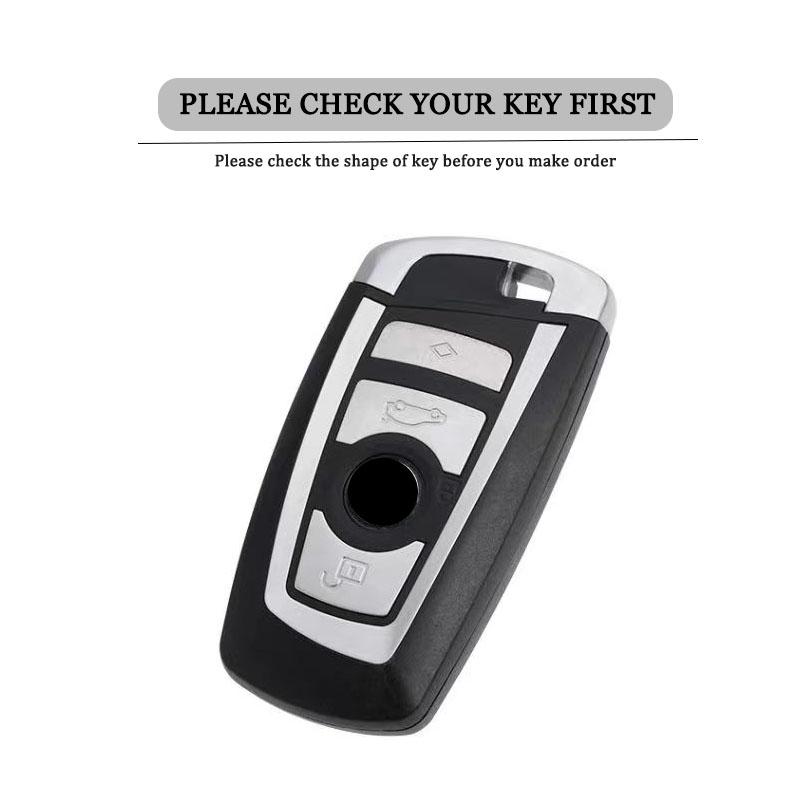 Alloy Leather Car Key Case Cover for BMW 1 2 3 4 5 6 7 Series X1 X3 X4 X5 X6 F36 F25 F26 F30 F34 F10 F07 F20 Z10 G30 F15 F16