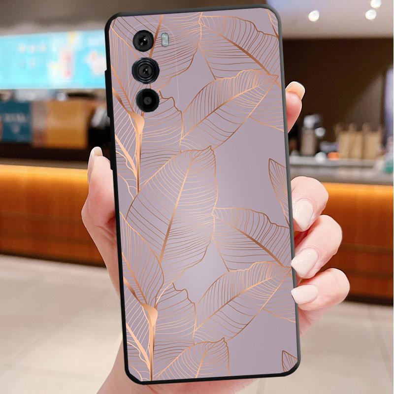 Phone Case For Motorola Edge 50 40 Pro 60 50 40 30 Ultra Neo Fusion Moto G85 G72 G53 G54 G84 G13 G32 Love Pink Gold Rose