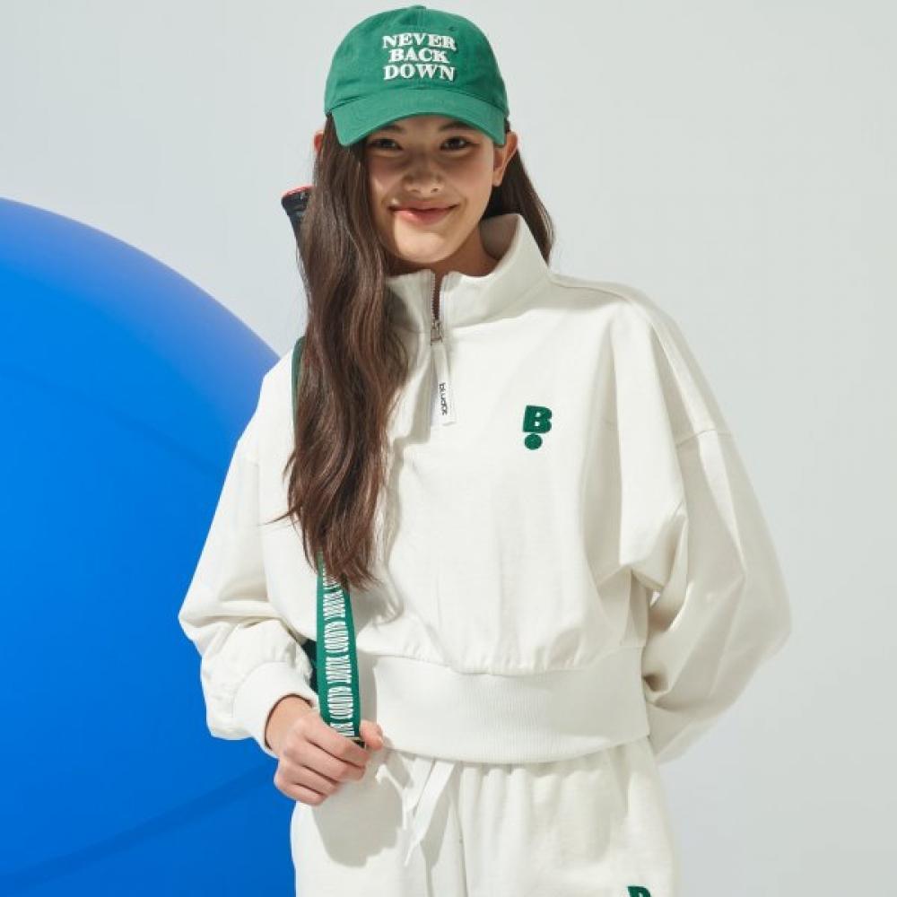 Blu Dot Oversized Half Zip Sweatshirt Wh 085