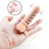 Couples Clitoral Vagina Finger G Spot Vibrator Stimulator Massager Finger Sleeve Adult Games Erotic Sex Toys For Women Men