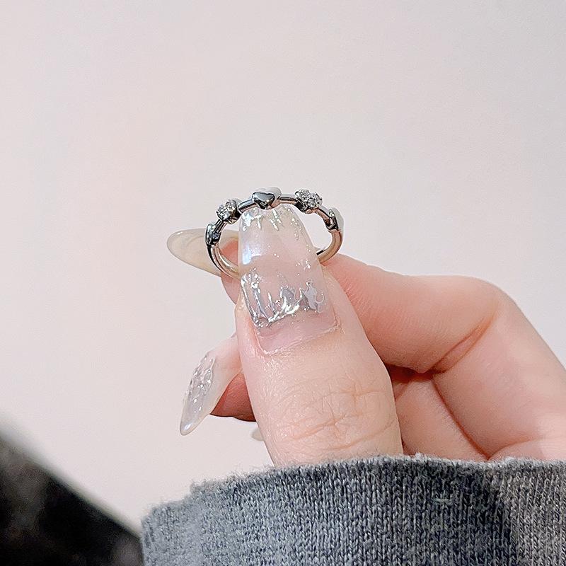 Schlichter Temperament Liebesring Damen Tide Cool Kalter Wind Nischendesign Fortgeschrittener Sinn Offener Zeigefingerring