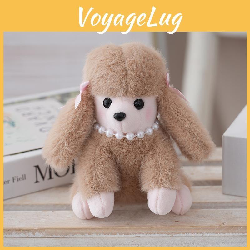 Cute Poodle Plushie Keychain Realistic Animal Shape Gift Backpack Decoration