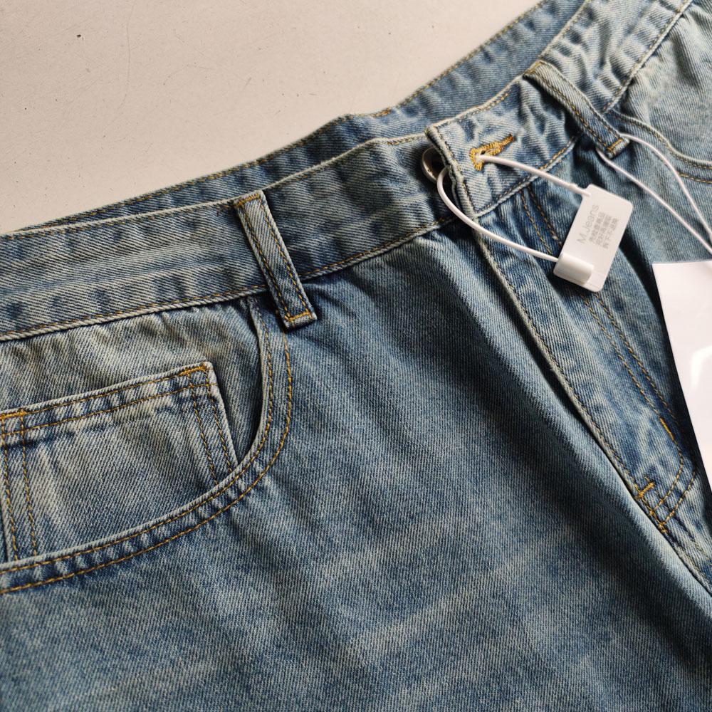 Men‘s Y2K Vintage Casual Wide Leg Jeans Ful Lentgh Baggy Pants Trousers Light Blue Denim Jeans New Streetwear Hip Hop