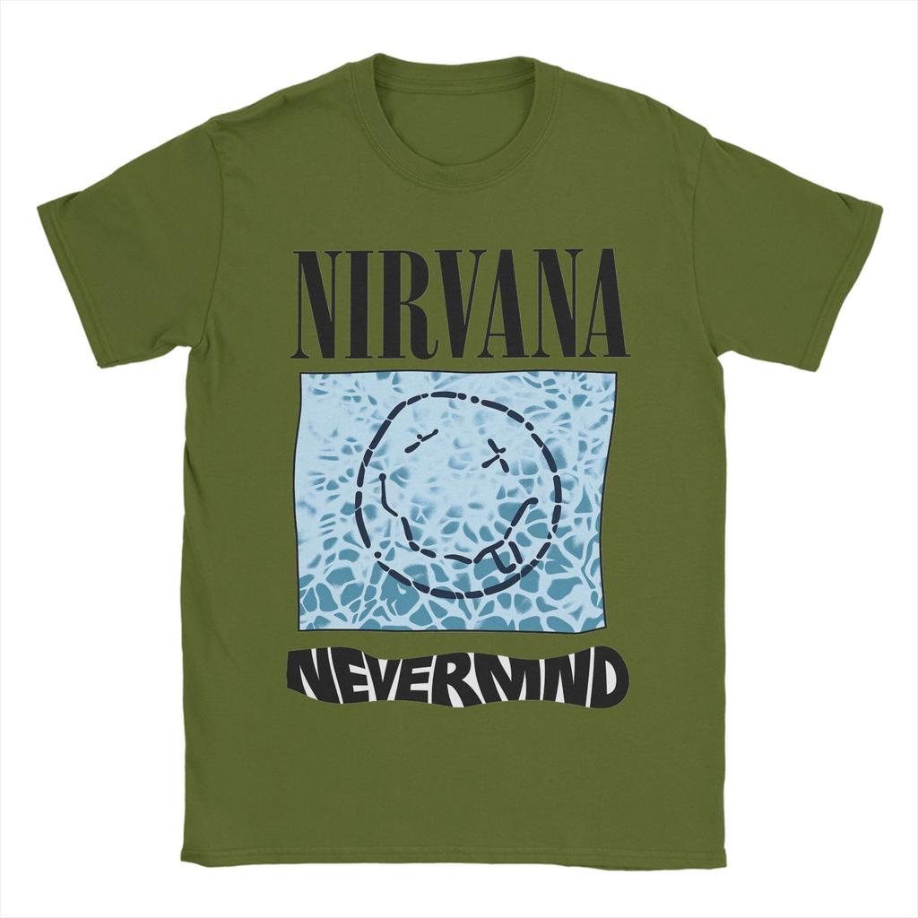 Popular Album Nevermind Pure Cotton T Shirt For Unisex Summer  Awesome TShirts O Neck Hip Hop Tee Shirt Oversized Print Tops