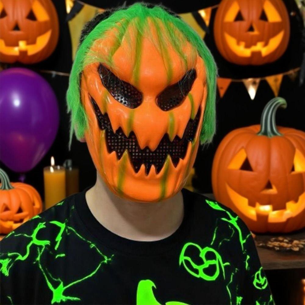 Creativity Halloween Cosplay Mask Realistic Pumpkin Full Face Mask  Carnival Party