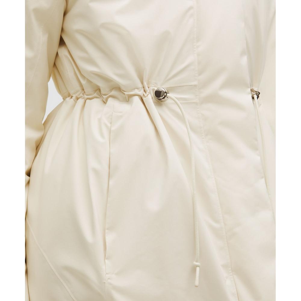 Lululemon Waterproof Insulated Cinch Waist Parka Light Ivory