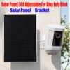 Solar Panel for Ring Eufy Blink Arlo Camera 3W 6V 360° Adjustable Wall Mount Solar Panel Charger Micro USB+Type-C Solar Cells