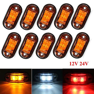 Warning Light Led Diode Light Oval Led Side Marker Lamp 12V 24V Truck Accessorie