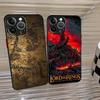 The Lord of the R-Rings Map Matte Shockproof Phone Case For iPhone X XR XS 15 14 11 12 13 Pro MAX 16mini Translucent