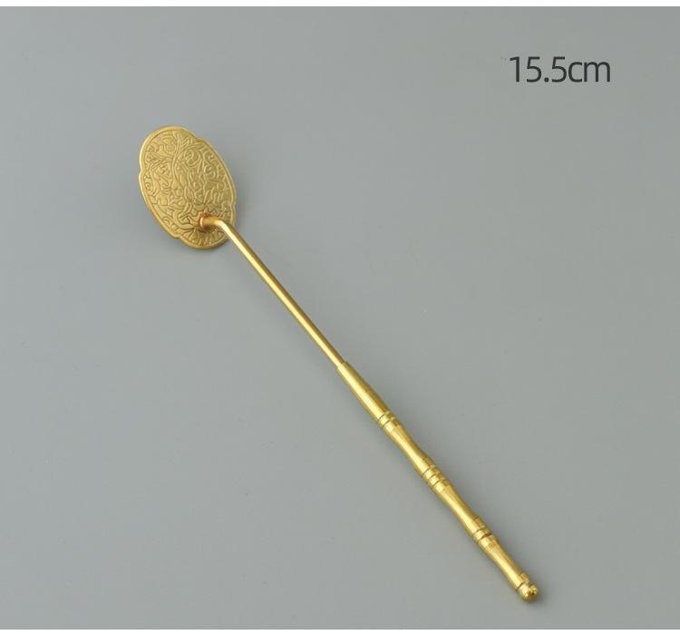 Brass Incense Seal Tool DIY Play Extension Incense Seal Incense Shovel Incense Scoop Ash Incense Sweep Incense Supplies Tools