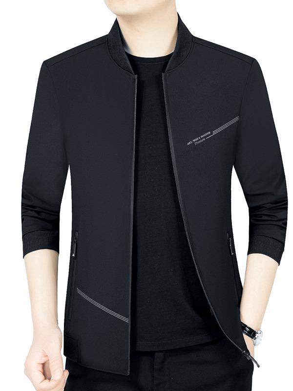 2024 Spring/Autumn Men's Thin Casual Business Jacket - Trendy and Handsome Outerwear