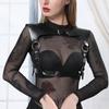 Schwarzes Leder Schultergeschirr, Verstellbar, Perfekt Für Goth Und Punk Mode