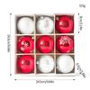 Christmas Tree Ornament Set: Nine Painted Macaron Candy Color Irregular Balls
