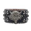 American Rhinestone Rivet Bracelet, Wolf Head Decorative Punk Gothic Personalized Jewelry