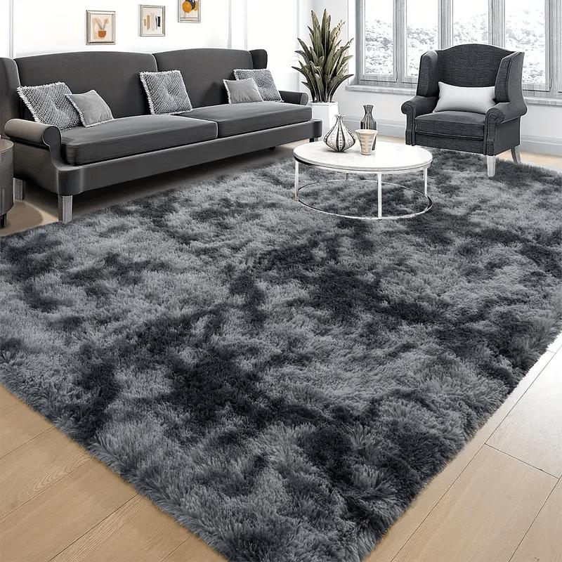 1pc Luxurious Rectangular Shaggy Plush Carpet Rug - Soft, Fluffy,Perfect for Living Room Sofa, bed Room, Home High-end Decorative, Easy to Clean