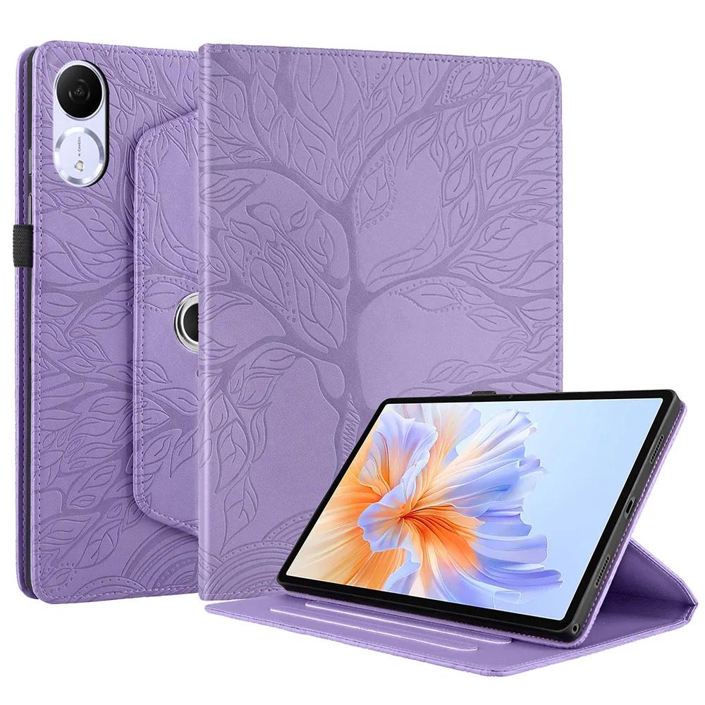 360° Rotation Tablet Case For Huawei Honor Pad V9 3D Tree Embossed Business Wallet PU Leather Cover Honor Pad V9