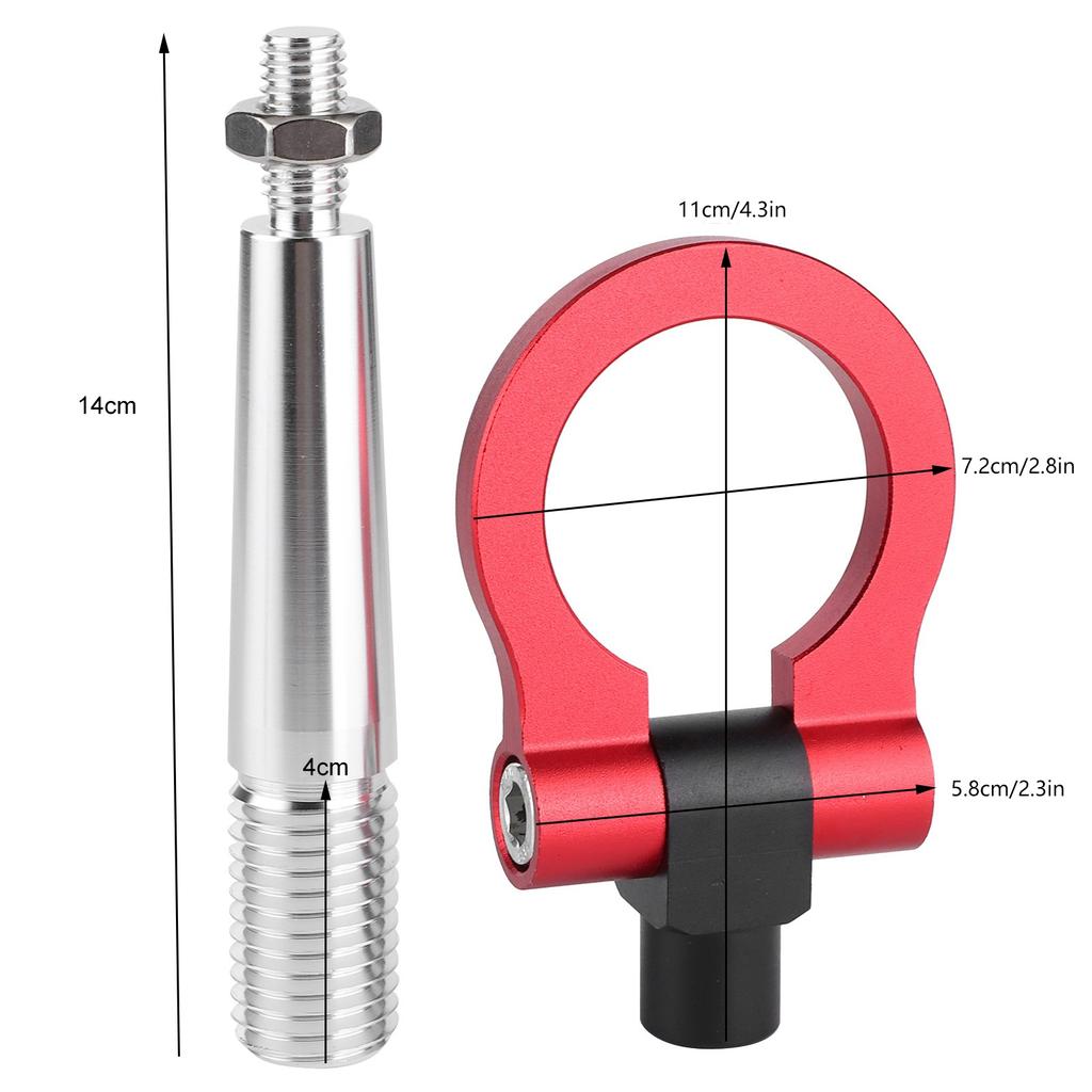 Tow Hook for JDM Style Screw on Track Racing Towing Ring Fit for Infiniti FX35/FX45/FX50 QX70Red