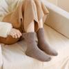 Thickened Fleece Lined Women's Wool Socks Mid-Calf Loose Mouth Elastic Winter Warm Home Comfortable Socks