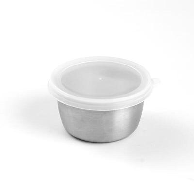 ZISIZ 304 Edelstahl Dip-Schalen mit transparenten Deckeln