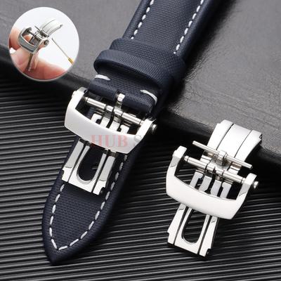 Premium Spring Deployant Clasp for Blancpain Butterfly Buckle 20mm Secure Watch Buckle for Leather Straps Grade Stainless Steel