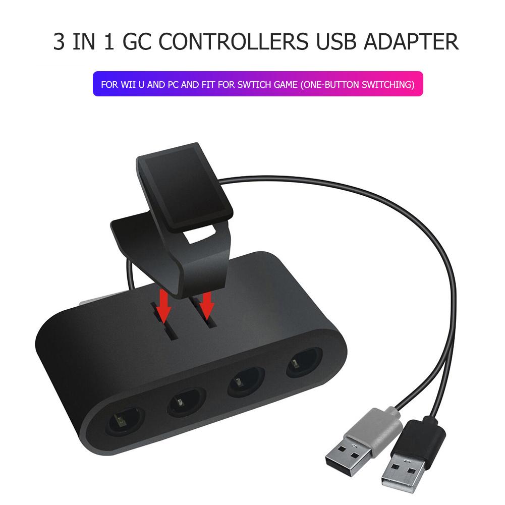 4 Ports Converter For GameCube GC Controllers USB Adapter Converterfor Nintend Switch GC/Wiiu/PC 91*48*25mm