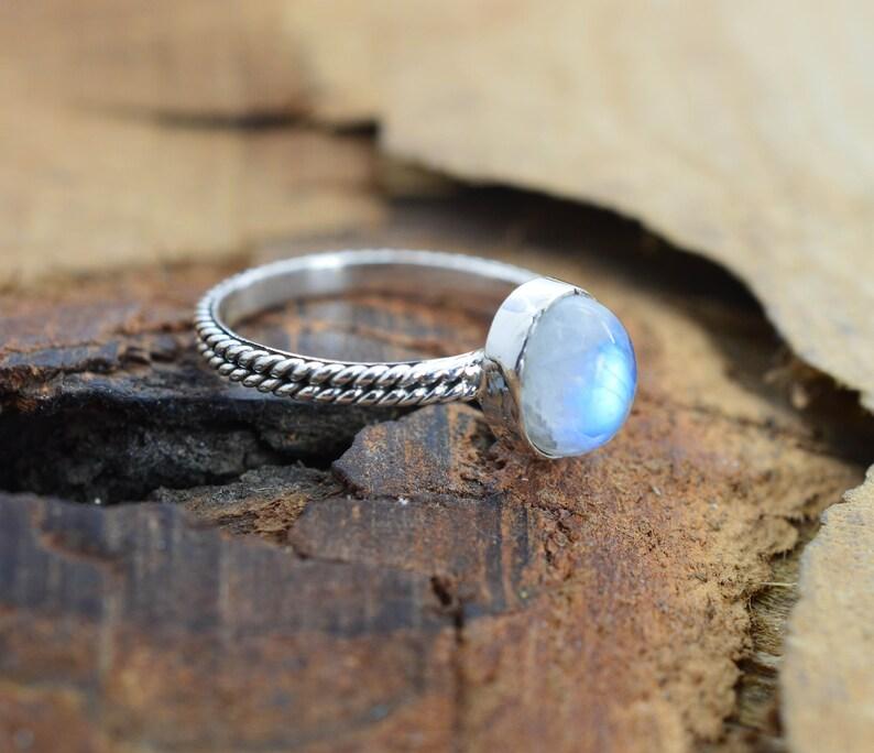 Rainbow Moonstone Gemstone Ring, Handmade Designer Ring, 925 Silver Ring, Statement Ring, Bohemian Ring, Birthstone Jewelry