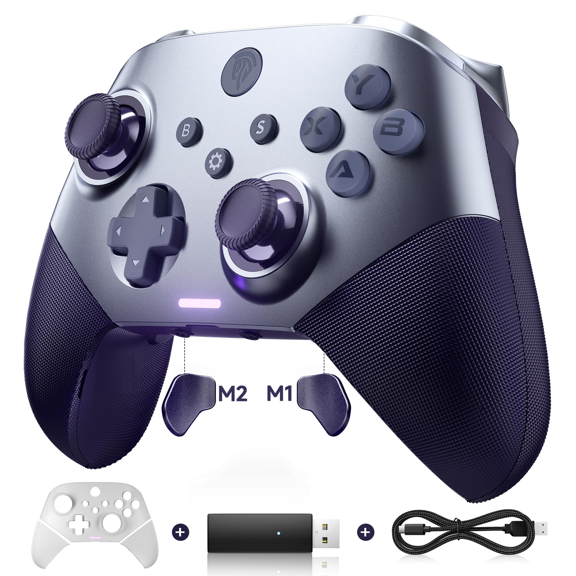 

EasySMX X10 PC Контролер Покращений Бездротовий Bluetooth Контролер з Взаємозамінними Ефектом Холла та Тригерами Холла для Android Android та iPad -