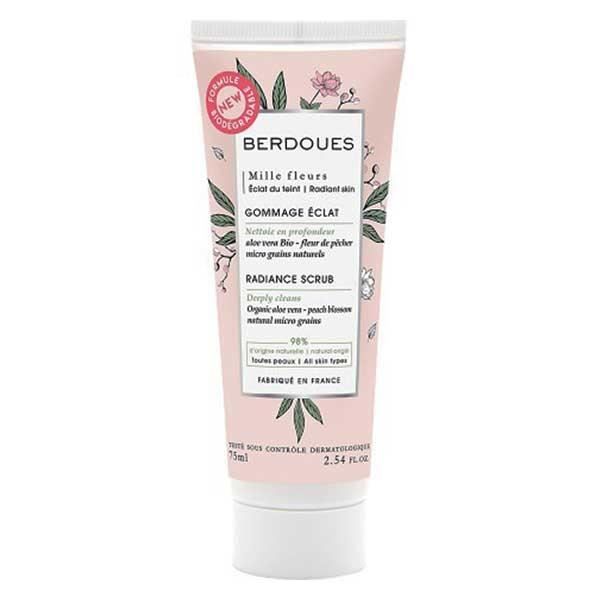 Gommage Visage Berdoues Mille Fleurs Éclat 75ml - Sans Parabène - Tous Types de Peau