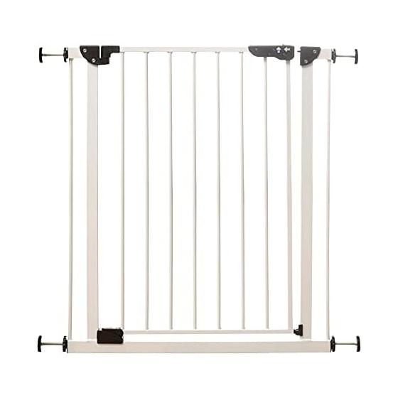 IRIS PLAZA Pet Gate Baby Gate Steel Gate with Door Tension Type White Height 78cm Installation Width 70-91cm
