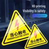 Electric Hazard Triangle Warning Sticker