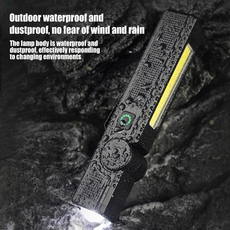 Portable Rechargeable LED Flashlight COB Work Light COB Hand Torch Magnetic Inspection Work Lights For Car Repair Household